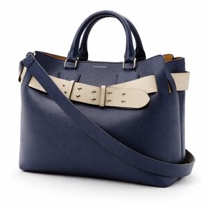 Burberry Navy and Cream Leather Belt Bag (EXCELLENT CONDITION)